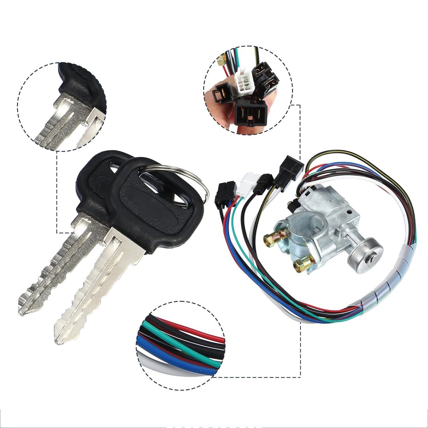 ya 5 8.7 UB3976290 Ignition Switch W/2 Keys for Mazda Pickup 1986-1993 B2000 B2200 B2600