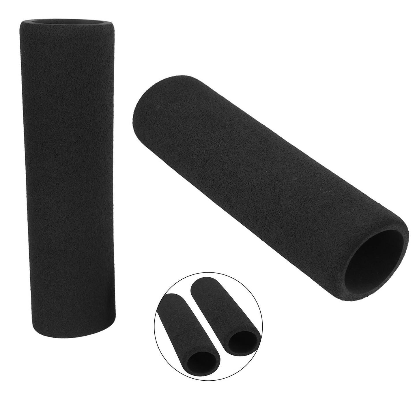 ya 5 8.7 Slip On Grip Covers for Motorcycle Bars Thick Foam Anti Vibration Black 1 Pair