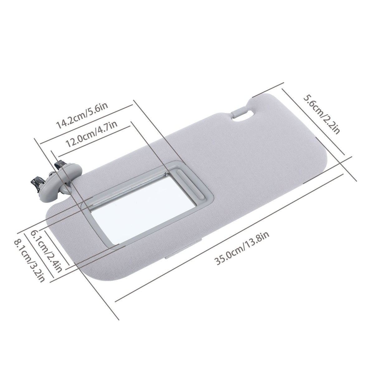 ya 10 10.28 Left driver's sun visor, gray with mirror, 74320-12E00-B0, suitable for 200