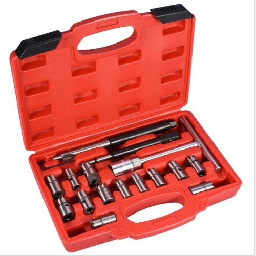 ya 26 7.28.2 17pc Diesel Injector Seat Cutter Reame Set Universal Reface Tool Kit Valve Cleana