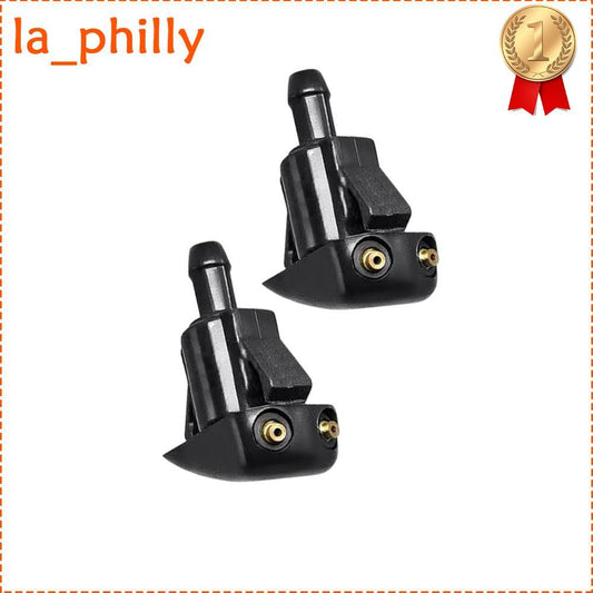 ya 4 6.22 2Pcs Fit For LandCruiser 85381-60120 Windshield Washer Nozzle Black Replacement