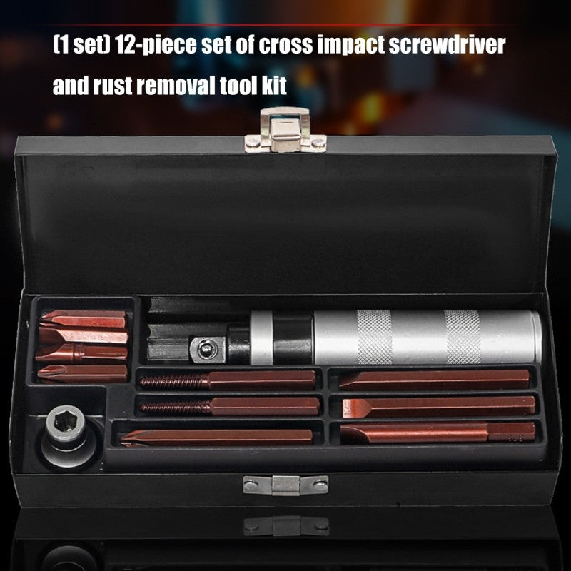 ya 26 Professio l 12Piece Screw Extraction Set Corrosion Resistant Impact Driver Tool