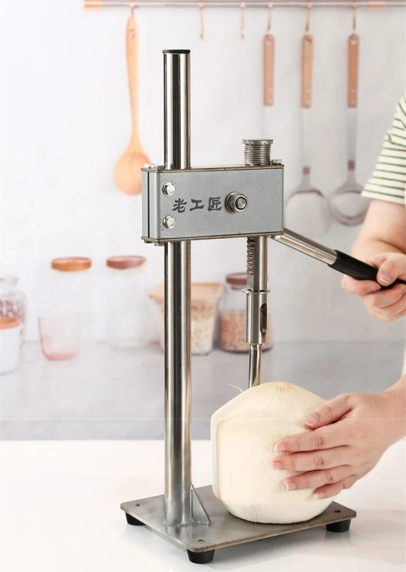 ya 26 Coconut Holes Opening Machine Manual Coconut Shell Opener Coconut Kitchen Tools