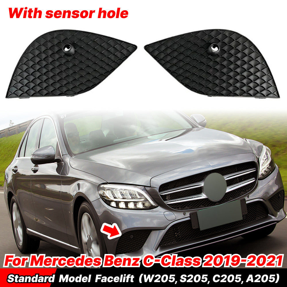 ya 3 6.23 for for Mercedes-Benz C-Class W205 19-21 Facelift Side Front Bumper Lower Side Grill