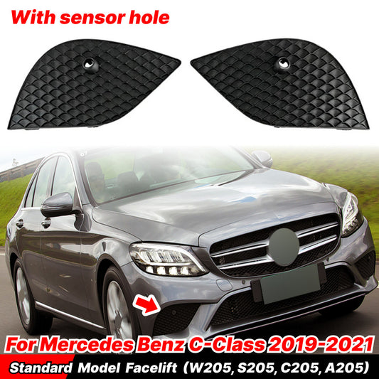 ya 3 6.23 for for Mercedes-Benz C-Class W205 19-21 Facelift Side Front Bumper Lower Side Grill