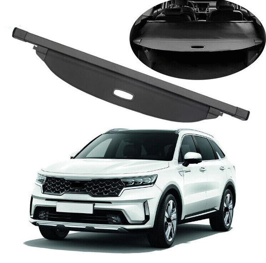 ya 5 6.16.2 for Kia for Sorento 2021-2022 Black Car Rear Trunk Canvas Cargo Luggage Shade Cover