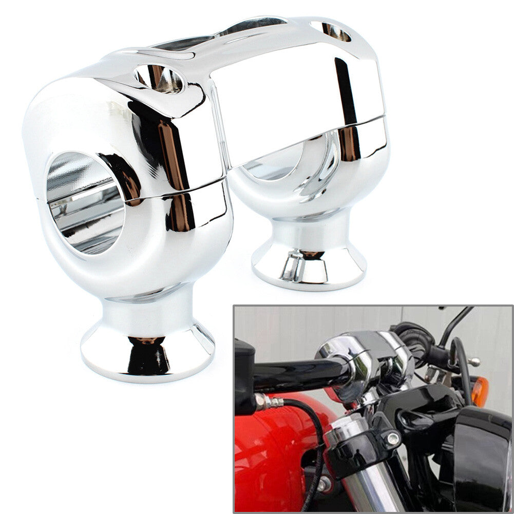 ya 5 8.7 1 1/4 Handlebar 32mm Riser Top Clamp Kit for Harley Softail Breakout Street Bob