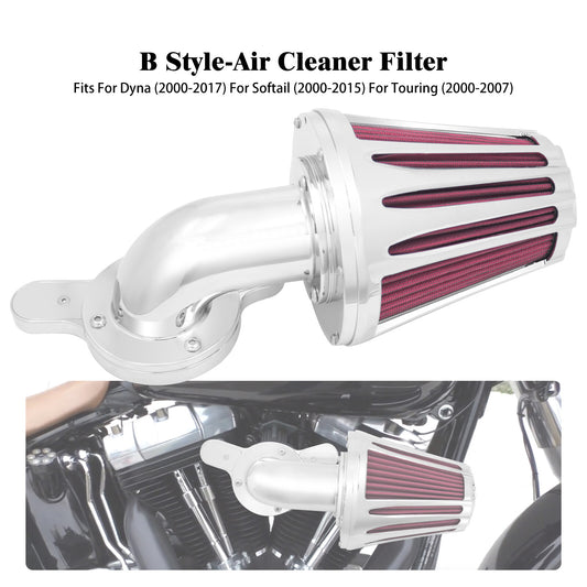ya 8 5.26 Cone Chrome Air Filter Red Intake for Harley Touring Road Electra Glide 00-2007