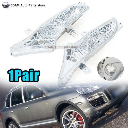 ya 12 5.22.2 One pair of plastic clear front side marker lights for Porsche for Cayenne 2007 - 2010