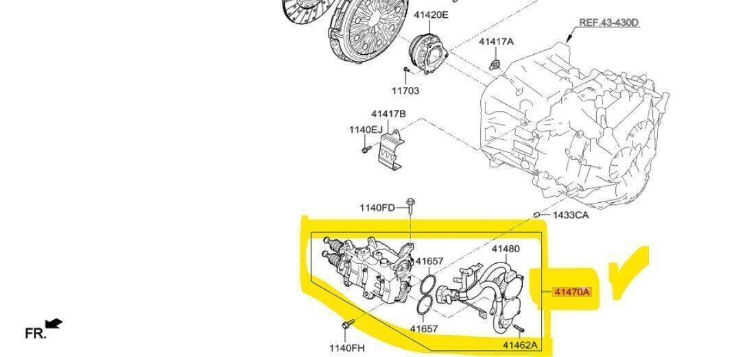 ya 5 8.7 New Dual Clutch Transmission Actuator Kit for Veloster 2012~2017 (1.6L)