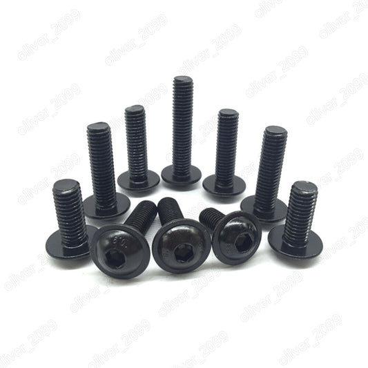 M3 M4 M5 M6 M8 M10 Black Steel Hex Socket Bolt Button Flanged Washer Head Screws