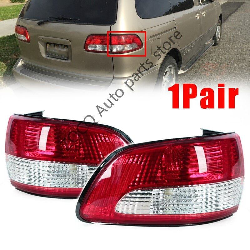 ya 2 6.26 1Pair Outer Rear Bumper Tail Light Brake Stop Lamp for Toyota for SIENNA 2001-2004