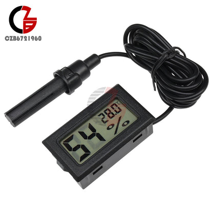 ya 14 10PCS LCD Digital Temperature Humidity Meter Thermometer Hygrometer 1.5M Probe