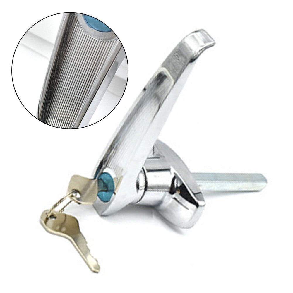 ya 14 Zinc alloy door handle lock silver for rainproof cabinet and garage door access