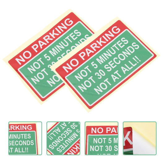ya 1 7.1 2 Pcs Safety Warning Products No Parking Sticker Sign Automotive Stickers