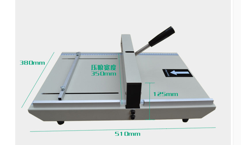 A3 paper folding machine 350mm Manual Paper Marking Press b