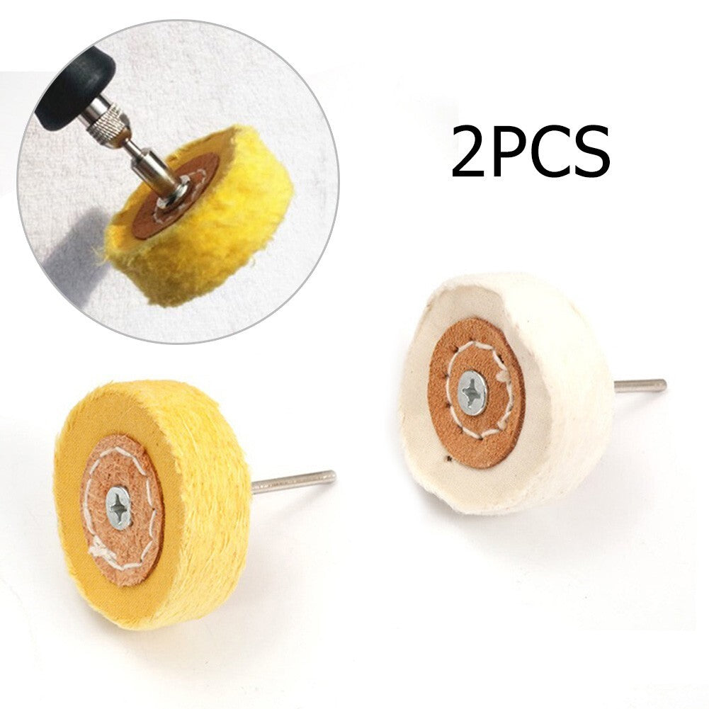 ya 17 2 Polish Cloth Wheel 3mm Shank Brush Head Buffing Attachment For Rotary Tools.