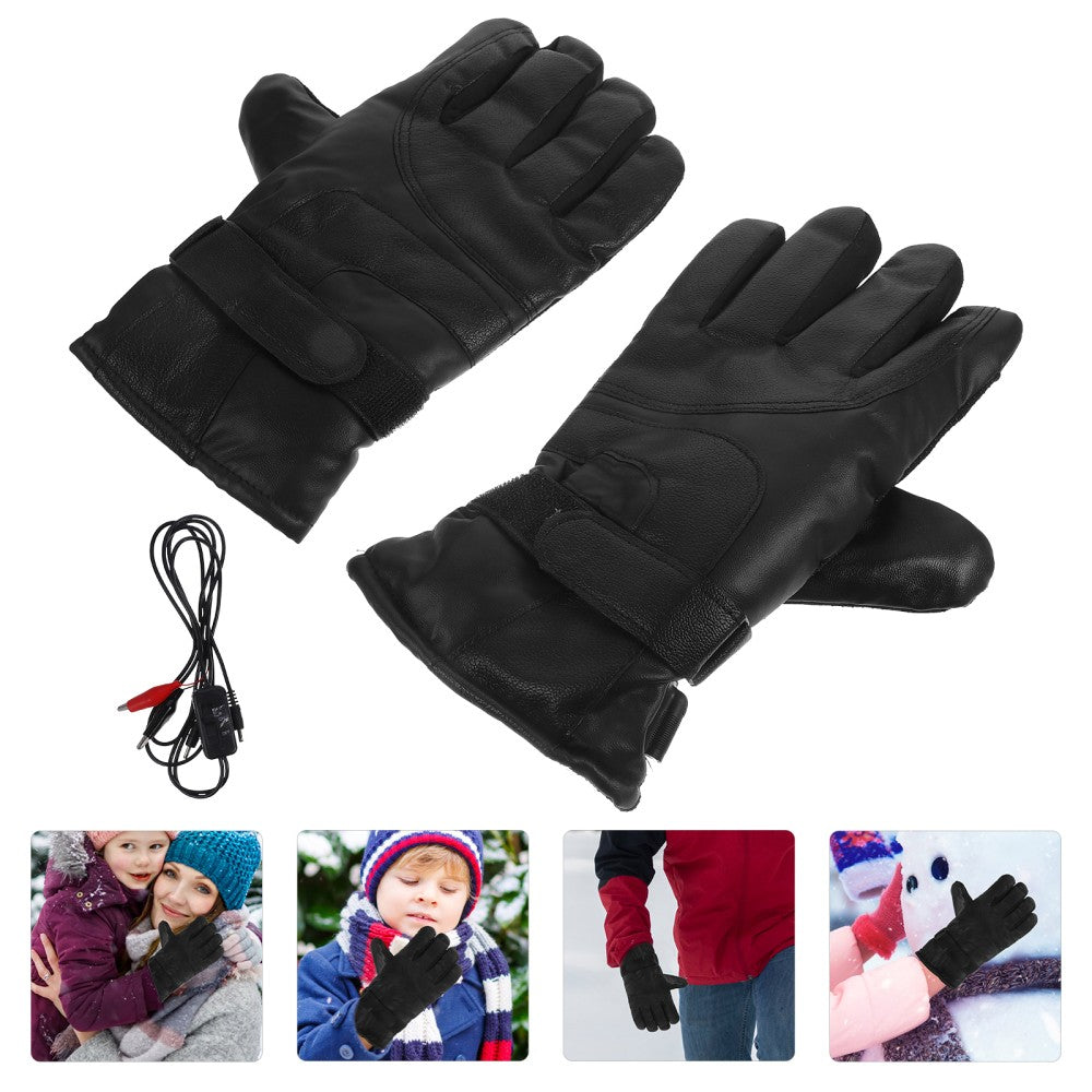 ya 2 7.16 1 Pair of 12V Winter Protective Waterproof Charging Heating Gloves Warm Winter