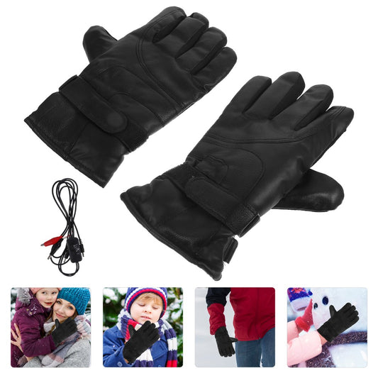 ya 2 7.16 1 Pair of 12V Winter Protective Waterproof Charging Heating Gloves Warm Winter