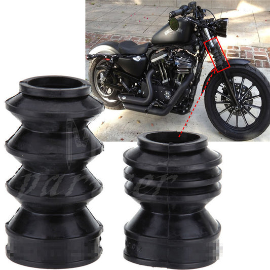 ya 4 6.17.2 39mm Rubber Fork Cover Gaiters Gators Boots for Harley Sportster Dyna FX XL 883
