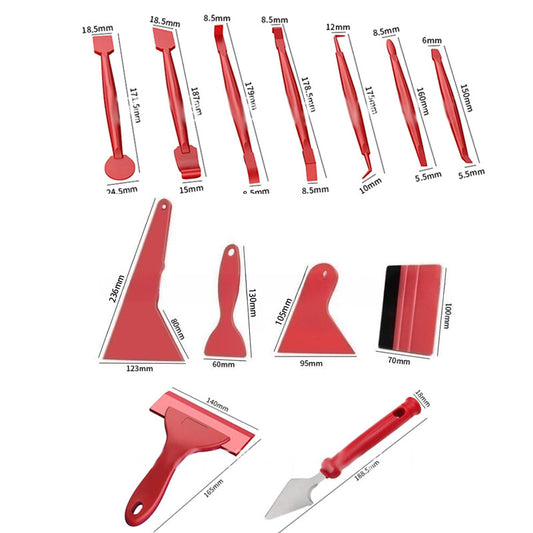 ya 2 7.16 13Pcs Window Tint Tools Kit Car Film Tinting Scraper squeegee Installation Red