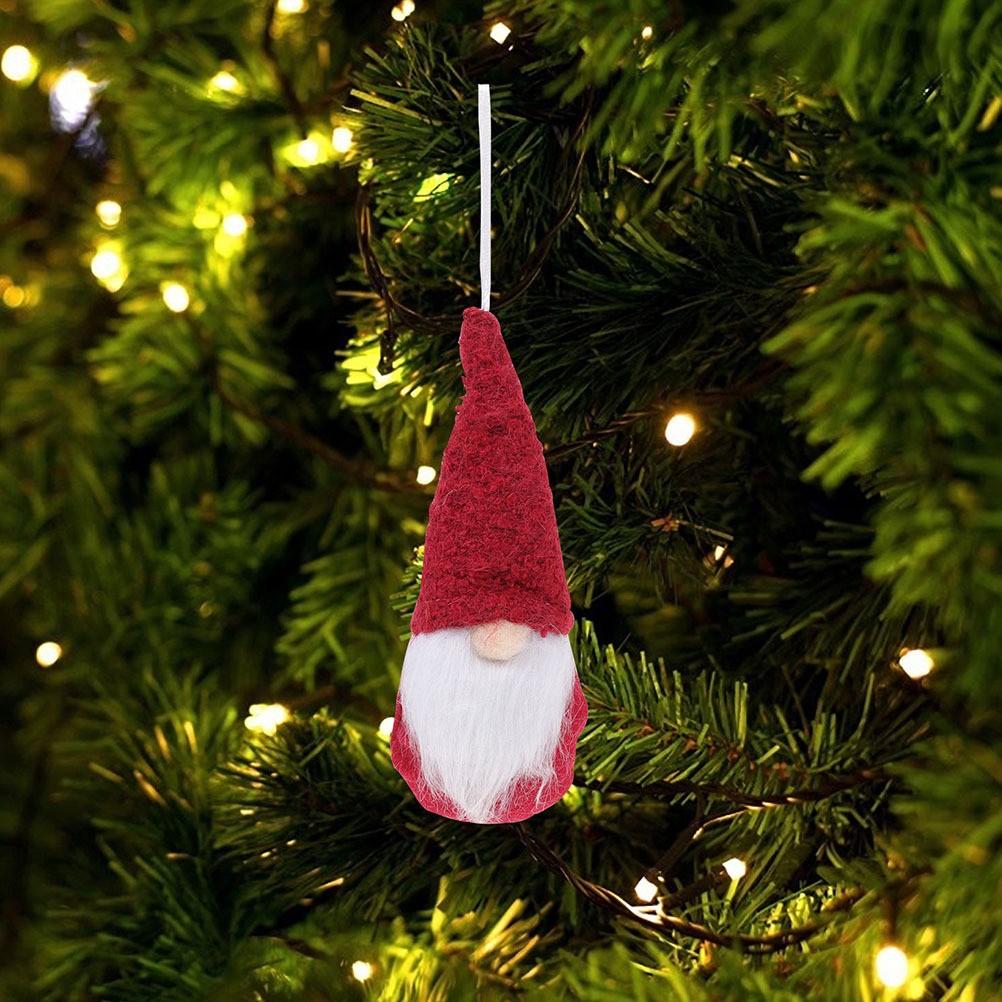 ya 25  6 Pcs Xmas Themed Gnome Hanging Decor Decorative Small Gnomes