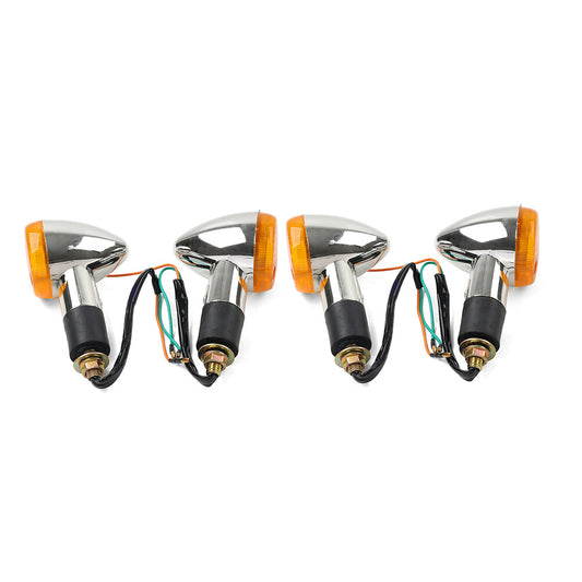 ya 4 6.17.2 4x Amber Turn Signal Lights 10mm for Suzuki Boulevard C109R C50 C90 S 40 50 83