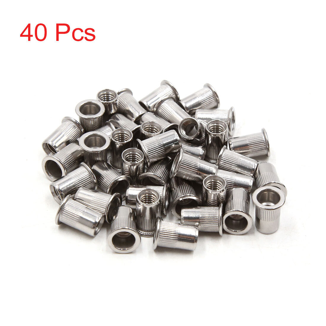 ya 2 7.15 40pcs M8 Thread 304 Stainless Steel Flat Head Rivet Nut Insert for Car