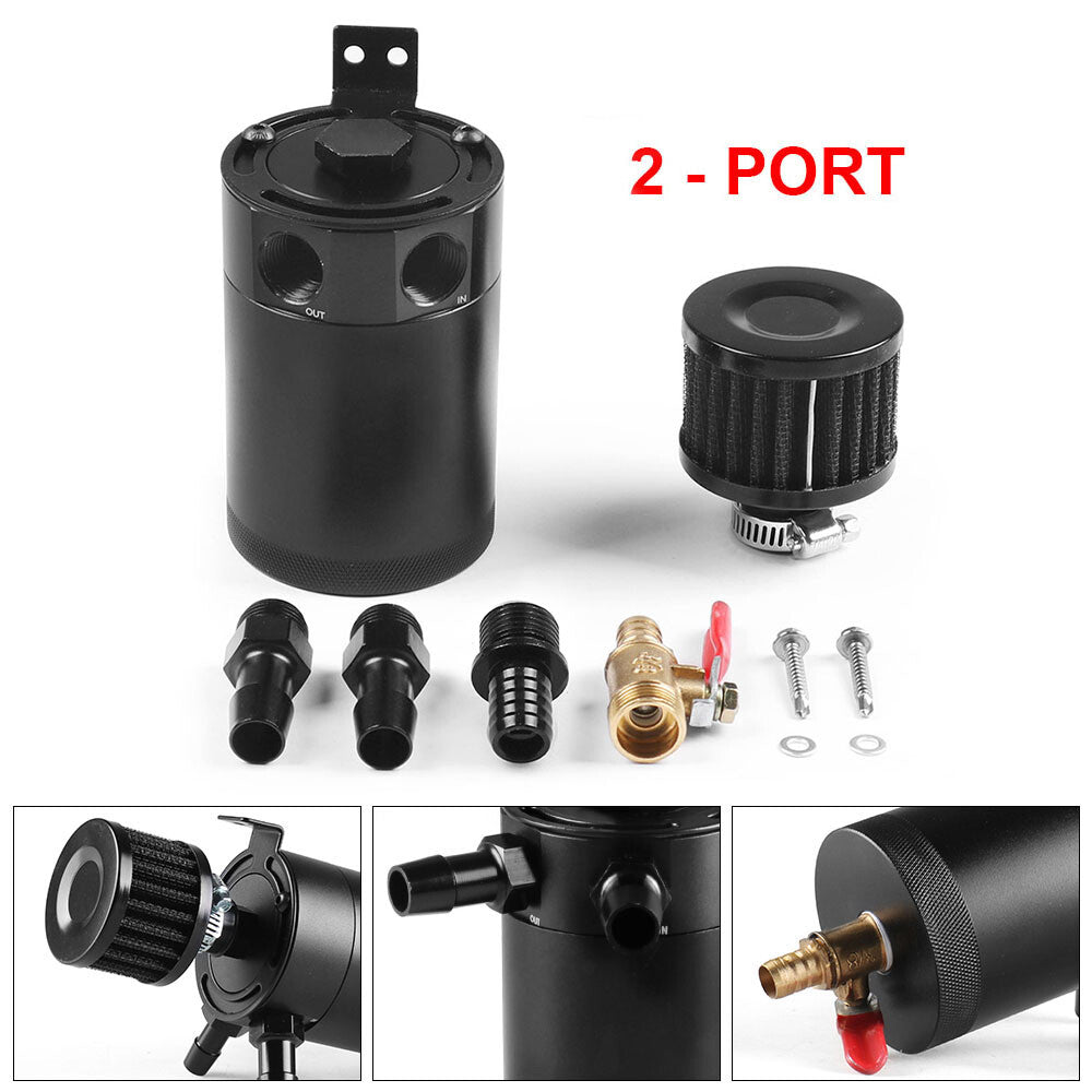 ya 1 8.5.1 Universal 2 Port Oil Tank Storage Tank Breathing Filter with Drain Valve 