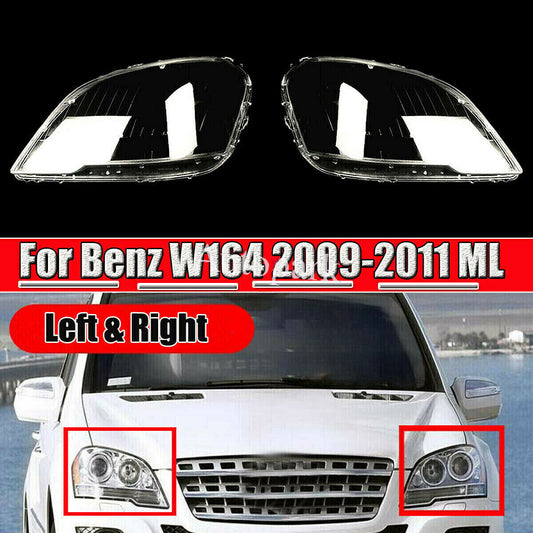 ya 2 6.29 Suitable for Mercedes-benz W164 2009 - 2011 ML300 ML350 ML450 ML63 AMG Headlight Lens Cover