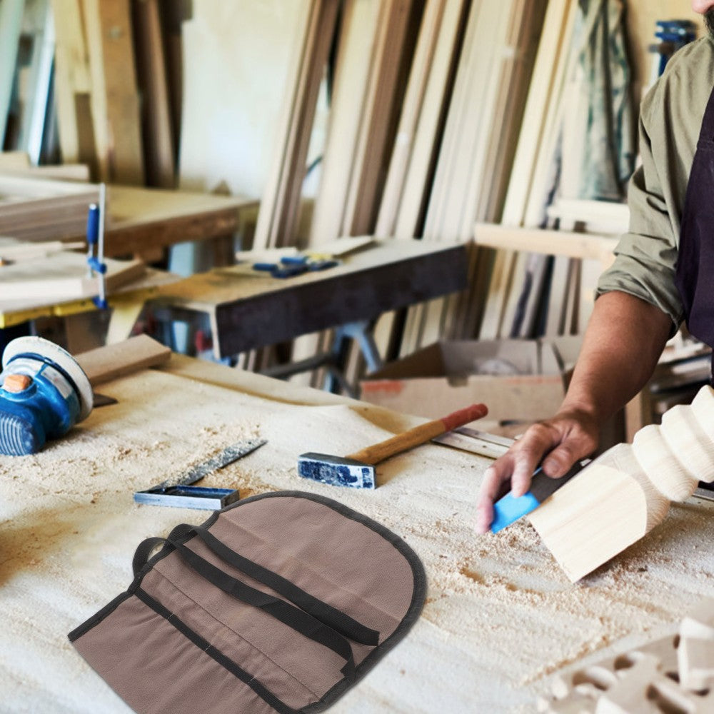 ya 26 2 Pcs Waxed Canvas Tool Bag with Organizer Pocket Foldable Carrier