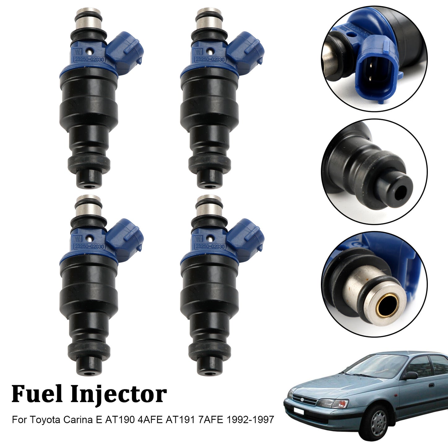ya 1 8.5.3 4PCS Fuel Injector 23250-02030 for Carina 1992-1997 23209-02030