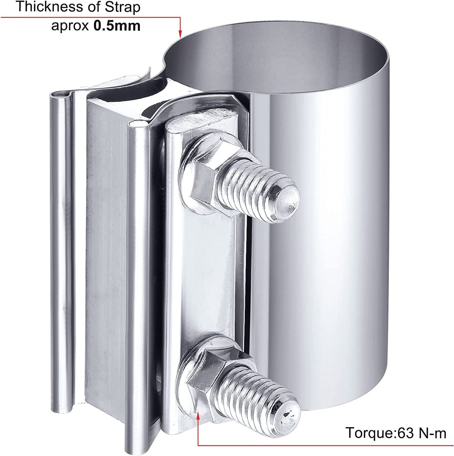 ya 5 8.7 2.5 inch/3 inch/4 inch/5 inch push button connector seal band clamp muffler clamp clamp 2 pieces