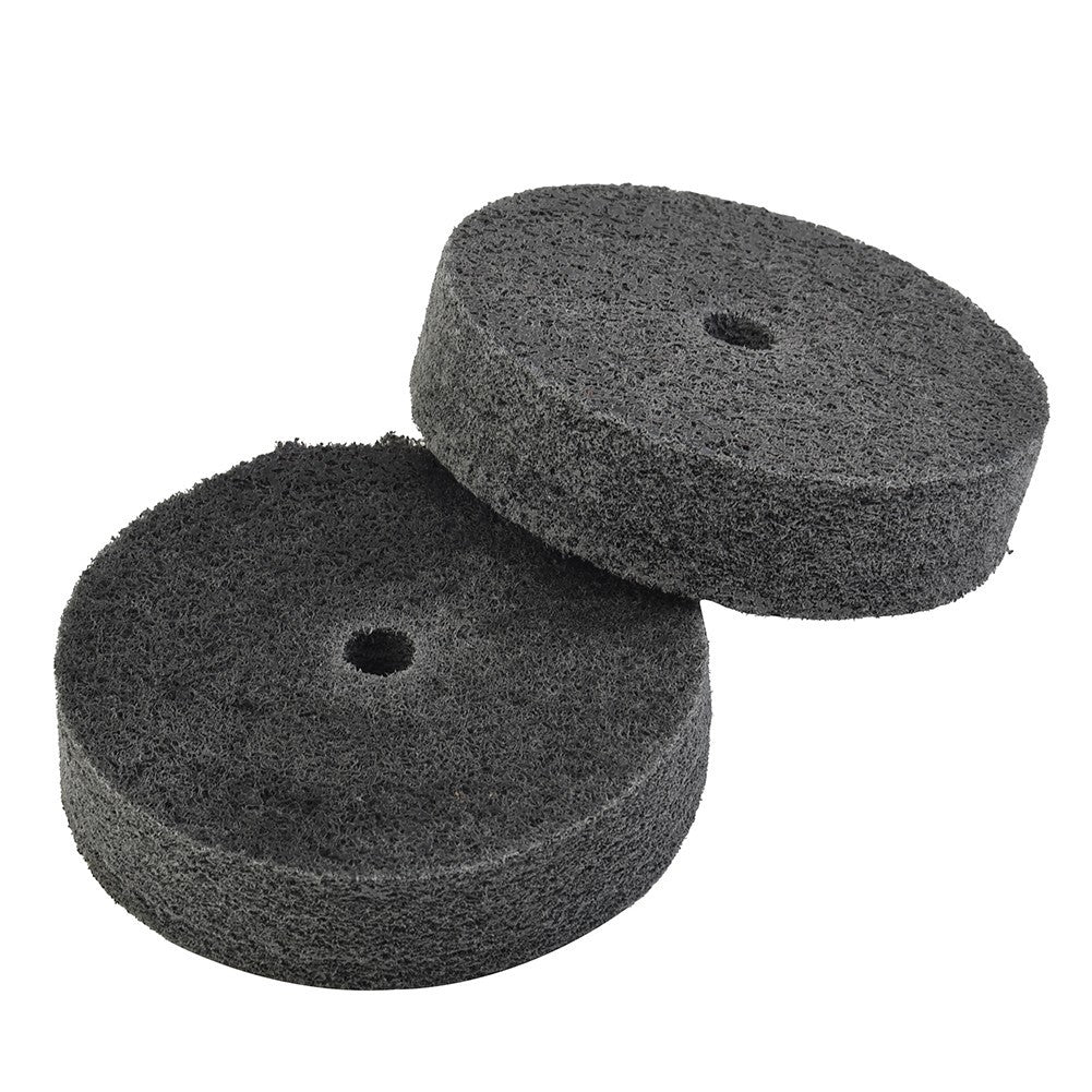 ya 17 2pcs 3-Inch Nylon Fiber Polishing Wheel Buffer Pad Metal Wood Grinding Disc Tool