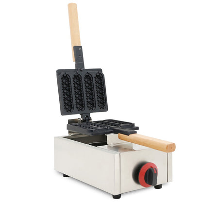 ya 25 New Commercial Non-stick LPG Lolly Waffle Maker Baking Machine 4pcs/time