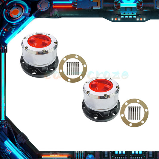 ya 7 6.10.2 2x Locking Hubs Fits for Nissan Pick Up Patrol 1990 + 31 Spline Axles IFS