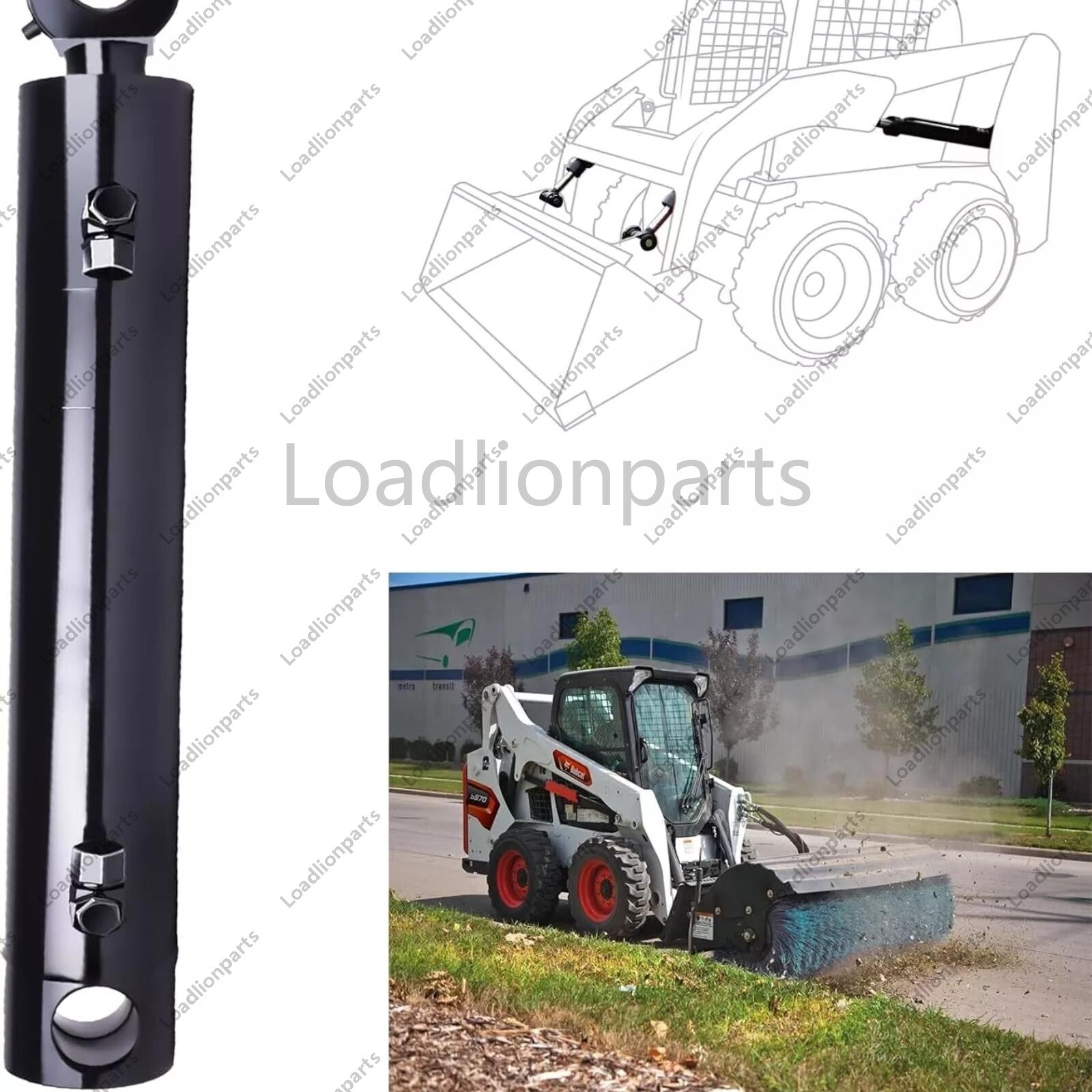 ya 27 7.2 HydraulicTilt Cylinder 7151185 For Bobcat Skid Steer S160 S530 S570 S590 T590