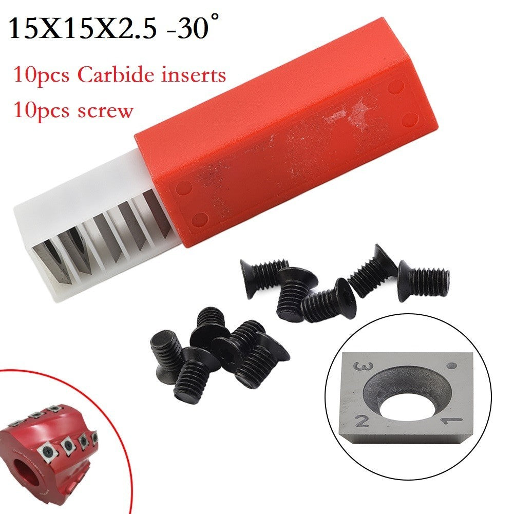 ya 25 15mm Square Replacement Cutter Inserts For Woodworking Spiral PlanerHead New