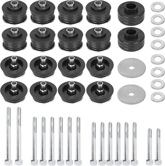 ya 4 6.17 Body Cab Mount Bushing Kit for 2008 - 2016 for Ford F250 F350 Super Duty 2WD 4WD Black