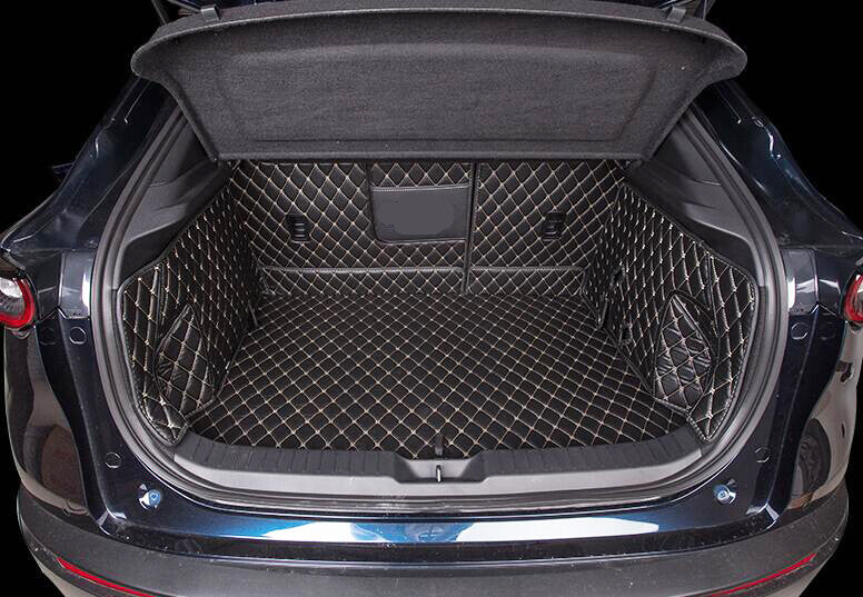 ya 5 8.7 Car Leather Boot Cargo Liner Tray Rear Trunk Floor Mat for Mazda CX-30 2020-2023