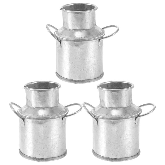 ya 14 3 Pcs Milk Jug Vase Metal Small ature Vases Farmhouse for Decor