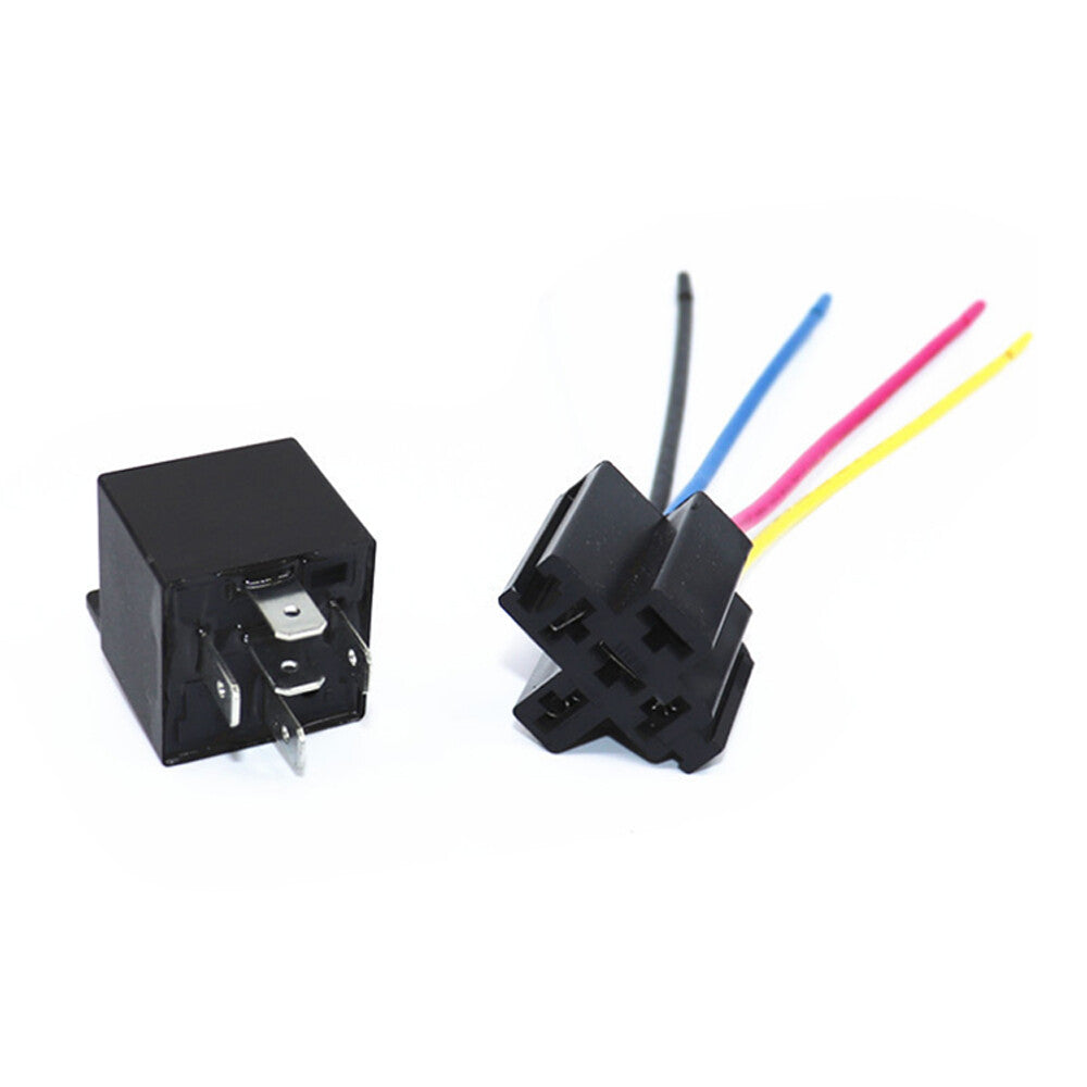 ya 1 7.4 5x Waterproof Car Relay 12V 40A 5 Wires+Harness Socket JD1914 Fits For Universal