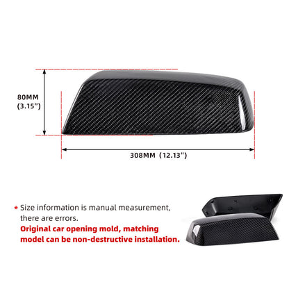 ya 1 8.12 baidi For Silverado for Sierra 2014-2019 Glossy Real Carbon Fiber Mirror Cover Caps 2PCS