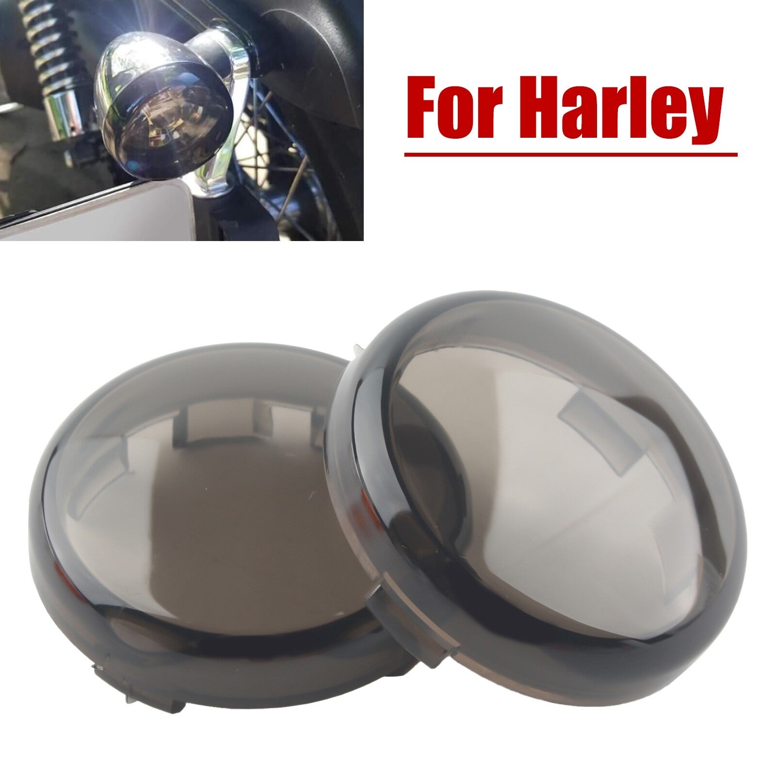 ya 5 6.16.2 Smoke Turn Signal Light Lens Covers for Harley Touring Electra Road Glide Dyna