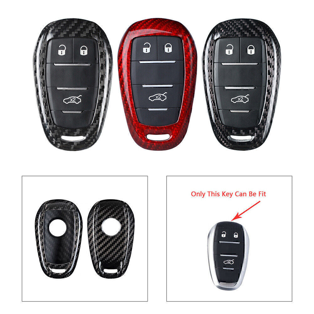 ya 5 8.7 for Smart Remote Key Fob Shell Cover Case Carbon Fiber for Alfa Romeo Stelvio Car