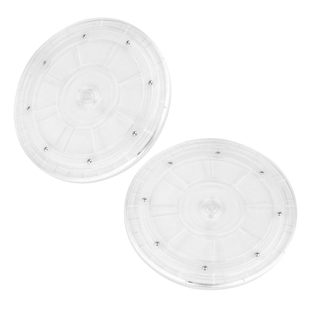 ya 25 2 Pcs Turntable Organizer Rotating Serving Tray for Swivel Stand