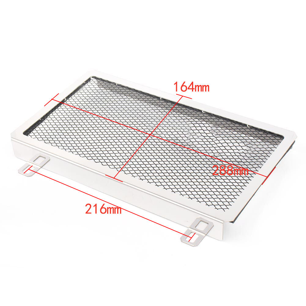 ya 1 7.8 Radiator Guard Oli Grill Cover for Kawasaki 250R/300R 2013-2015 BLK/Silver