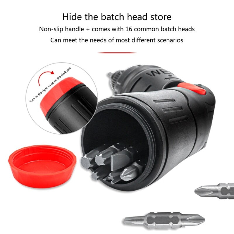 ya 26 Handy 9Pcs Ratchet Screwdriver with Built in Bit Storage for Household Repairs