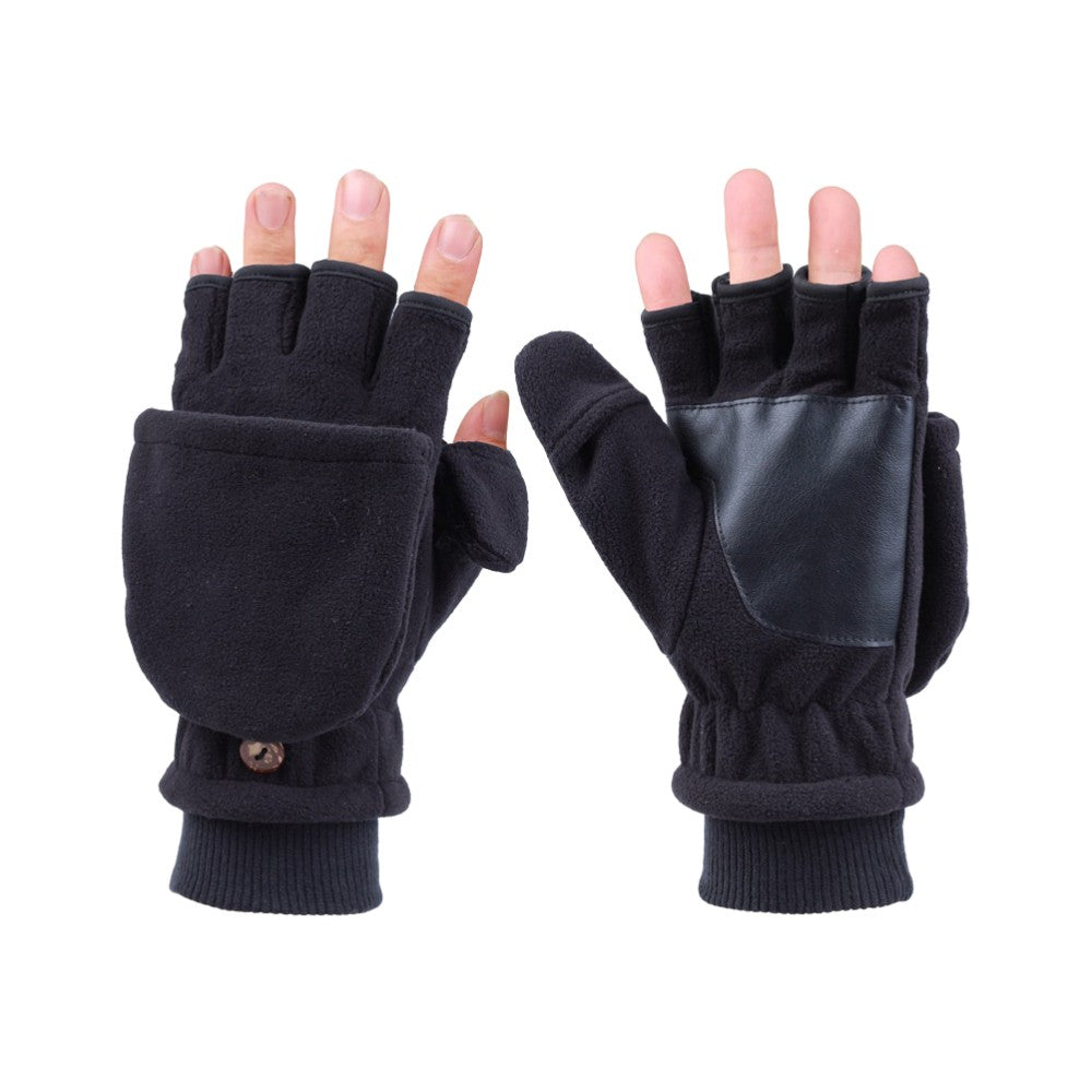 ya 2 7.16 Fleece Flap Gloves Student for MAN Warm Men Adult Thicken for Riding