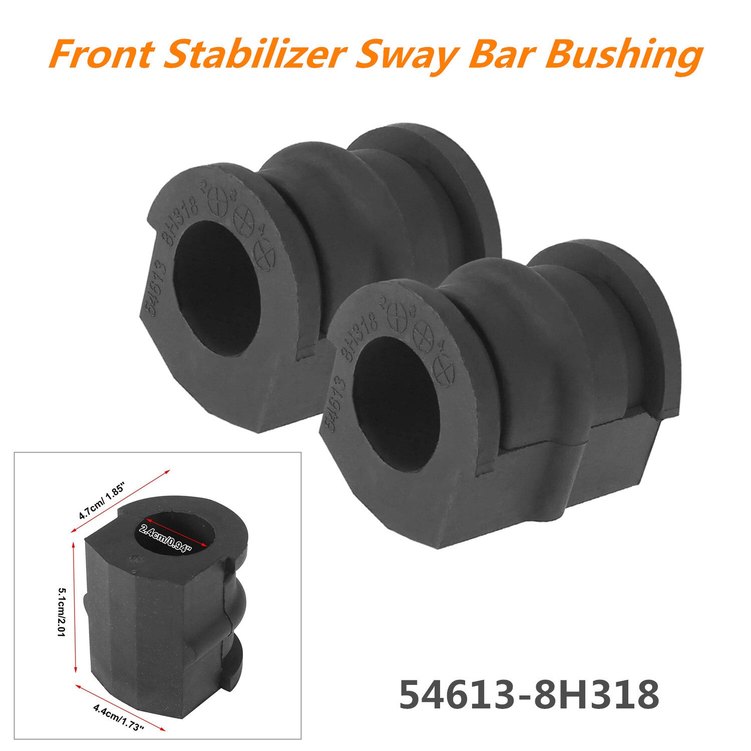 ya 8 5.27.2 2Pcs 54613-8H318 Front Stabilizer Sway Bar Bushing for Nissan for X-Trail 2002-2007